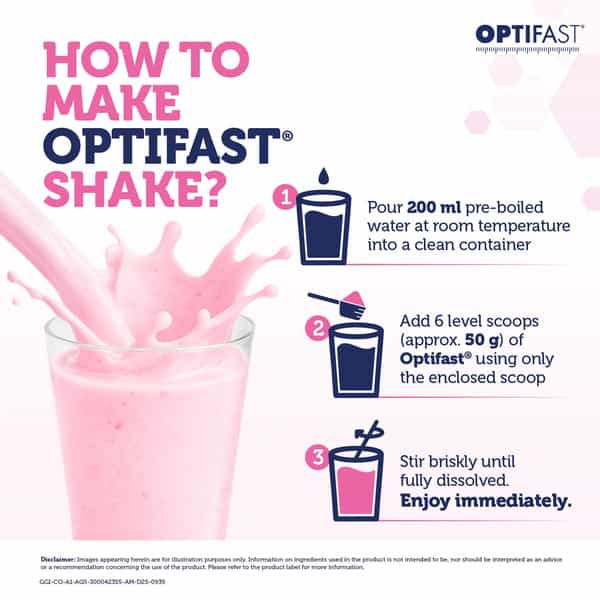 Nestle Optifast Supports Weight Management Strawberry Shake Jar 400 Gm
