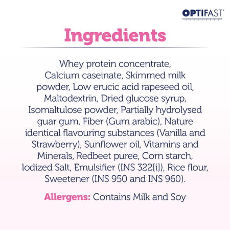 Nestle Optifast Supports Weight Management Strawberry Shake Jar 400 Gm