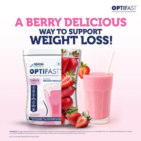 Nestle Optifast Supports Weight Management Strawberry Shake Jar 400 Gm