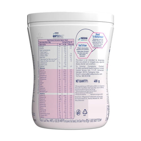 Nestle Optifast Supports Weight Management Strawberry Shake Jar 400 Gm