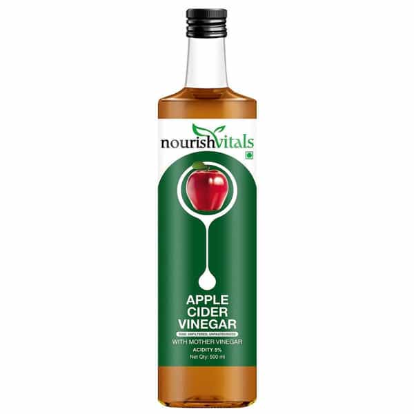 Buy NOURISHVITALS APPLE CIDER VINEGAR WITH MOTHER VINEGAR 500 ML