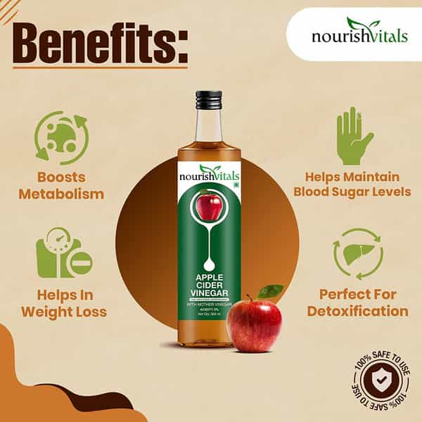 Nourishvitals Apple Cider Vinegar With Mother Vinegar - 500 Ml