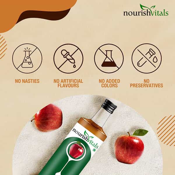 Nourishvitals Apple Cider Vinegar With Mother Vinegar - 500 Ml