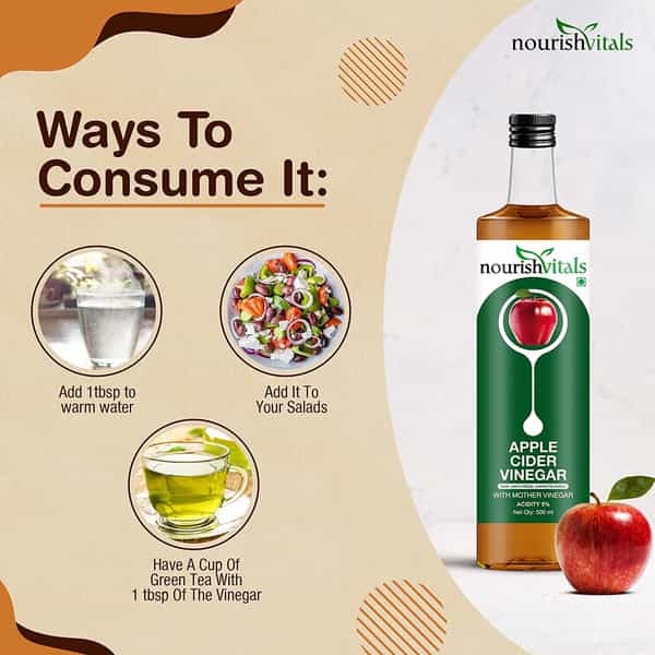 Nourishvitals Apple Cider Vinegar With Mother Vinegar - 500 Ml