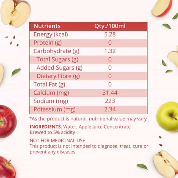 Hk Vitals Apple Cider Vinegar Unflavored- 500 Ml Natural Vinegar