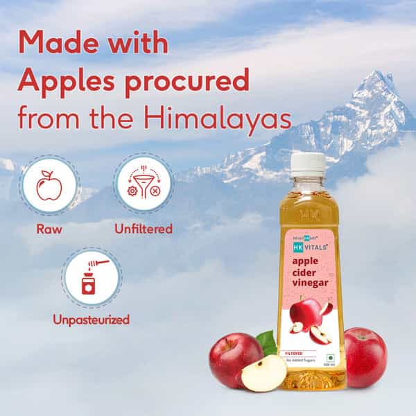 Hk Vitals Apple Cider Vinegar Unflavored- 500 Ml Natural Vinegar