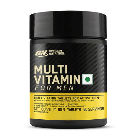 Optimum Nutrition (On) Multivitamin For Men | 26 Vitamins & Minerals|Amino Acids|Anti-Oxidants - 60n