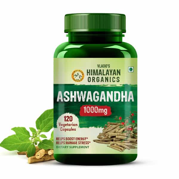 Vlado's Himalayan Organics Ashwagandha 1000Mg Supplement (120 Capsules)