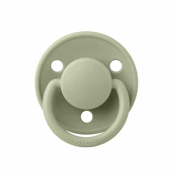 Bibs De Lux 2 Pack Silicone Onesize Ivory/Sage - 0-3 Years