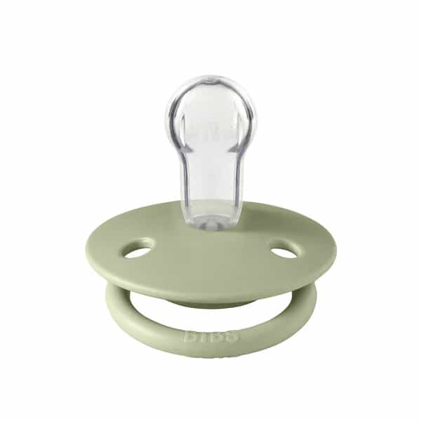 Bibs De Lux 2 Pack Silicone Onesize Ivory/Sage - 0-3 Years
