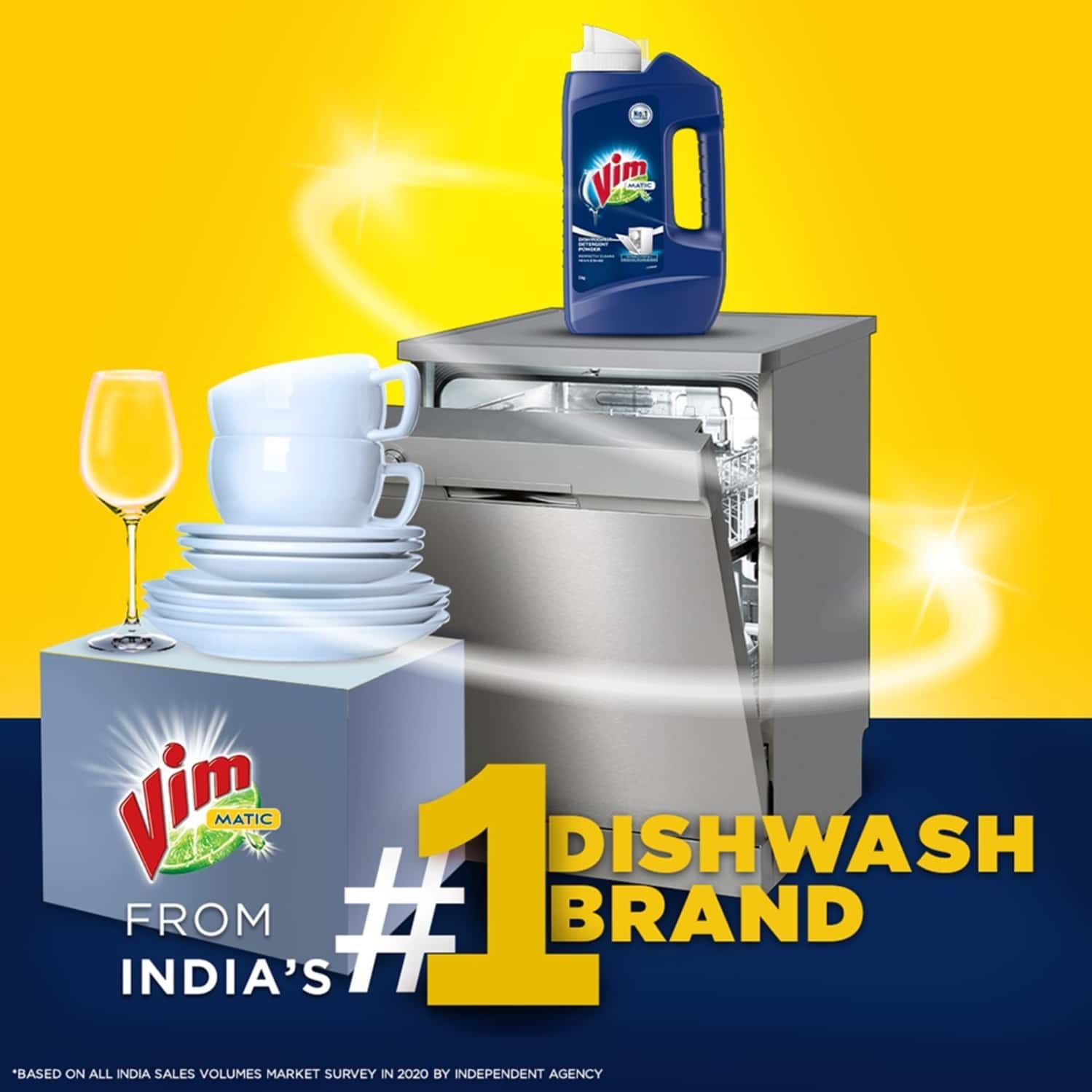 Buy VIM MATIC DISHWASH DETERGENT POWDER 1 KG Online & Get Upto 60