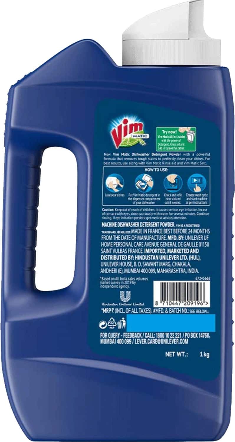 Buy VIM MATIC DISHWASH DETERGENT POWDER 1 KG Online & Get Upto 60