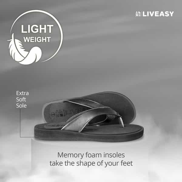 Liveasy Essentials Women's Diabetic & Orthopedic Slippers - Black - Size Uk 6 / Us 9