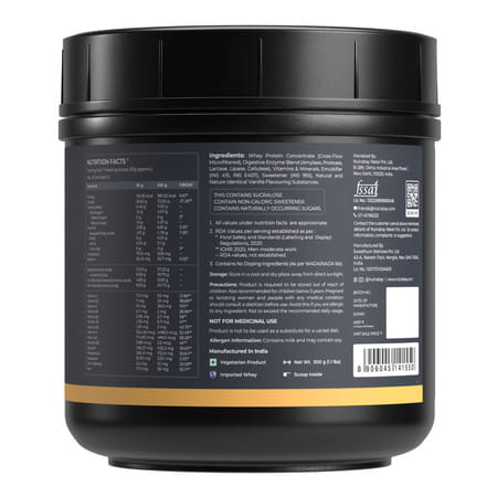 Nutrabay Gold 100% Whey Protein Concentrate Vanilla Ice Cream - 500g