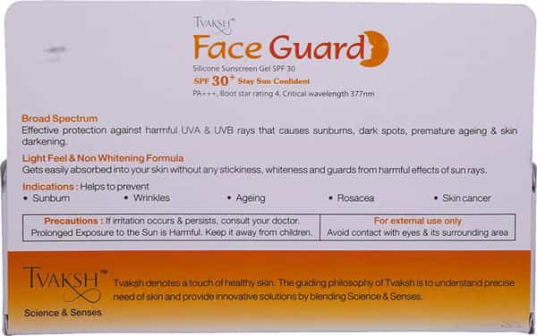 Tvaksh Faceguard Sunscreen Spf-30 50 Gm