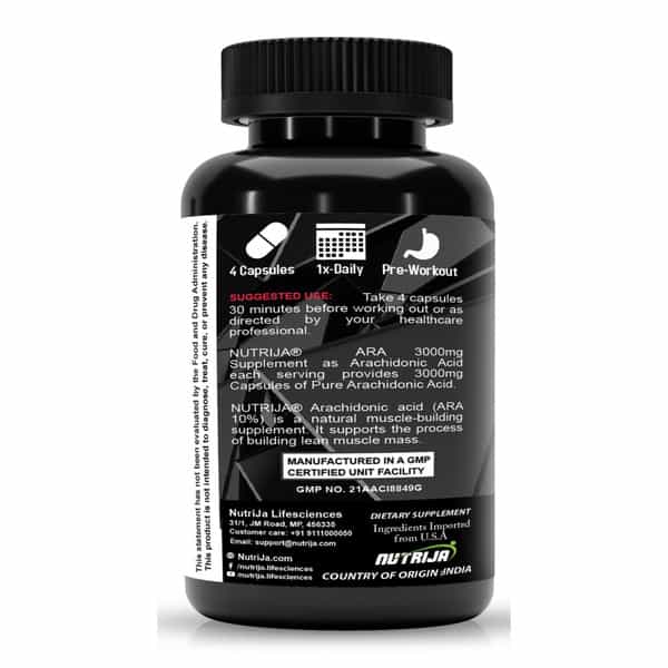 Nutrija Arachidonic Acid (Ara) Supplement 3000Mg (120 Capsules)