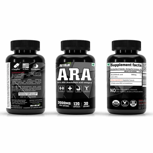 Nutrija Arachidonic Acid (Ara) Supplement 3000Mg (120 Capsules)