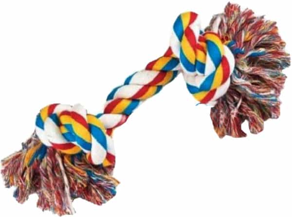 Pawcloud Cotton Rope Dog Toy Medium - 9.5 Inch Interactive Teething & Chewing Dog Multicolor Toy