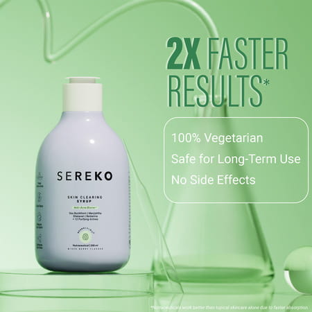 Sereko Skin Clearing Syrup Mixed Berry Flavour Blood Purifier For Acne & Pimple Control 200 Ml