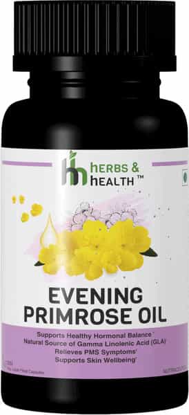 Herbs & Health - Evening Primrose Oil 500 Mg Capsules For Healthy Skin 30 Liquid Filled Capsules
