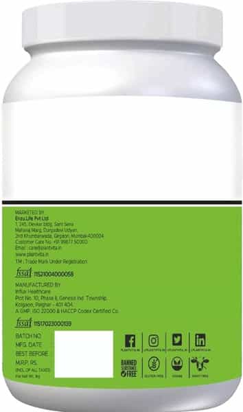 Plantvita Soy Protein - 1Kg Jar Unflavoured & Unsweetened