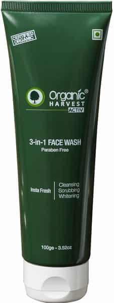 Organic Harvest 3 In 1 Face Wash 100 Ml