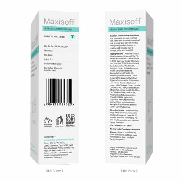 Maxisoft Herbal Hair Conditioner | For All Hair Types | Tube | 100 Ml | Pack Of 2