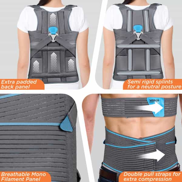 Vissco Dorso Lumbar Spinal Brace(Taylor Brace) | Back Support For Stability & Immobilisation-Large