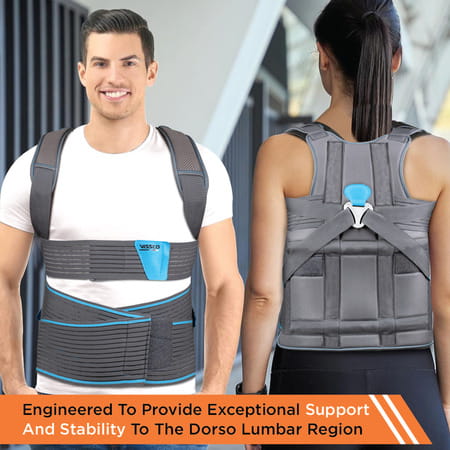 Vissco Dorso Lumbar Spinal Brace(Taylor Brace) | Back Support For Stability & Immobilisation-Large
