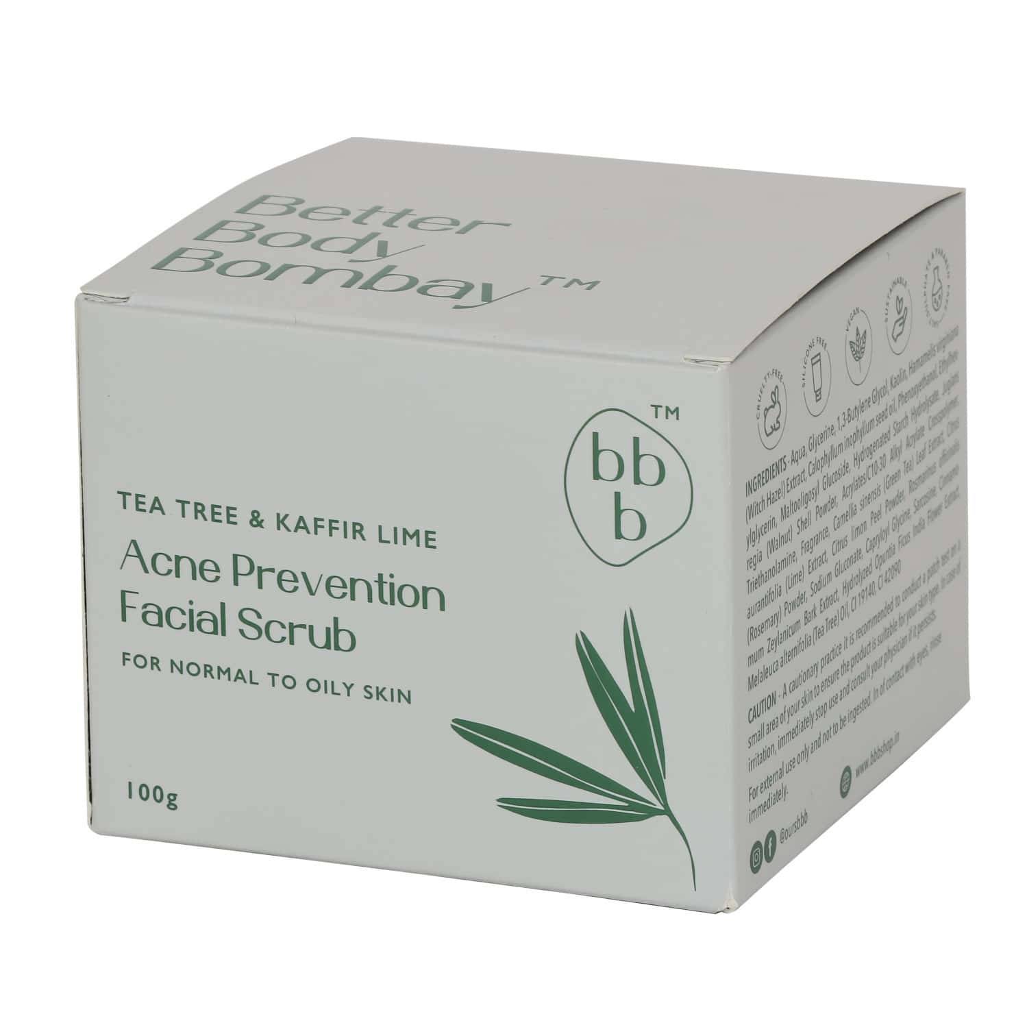 Buy BBB BETTER BODY BOMBAY TEA TREE & KAFFIR LIME ACNE PREVENTION