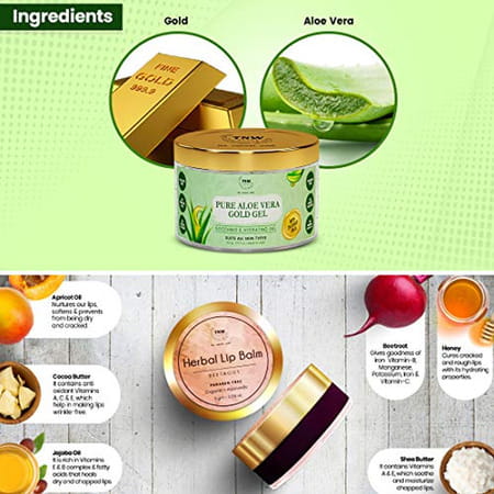 Tnw-The Natural Wash Unisex Combo Of Beetroot Lip Balm & Aloe Vera Gold Gel
