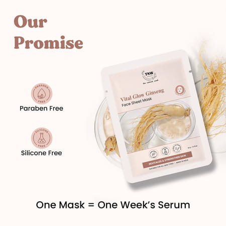 Tnw The Natural Wash Ginseng Face Sheet Mask | Revitalizing For Dry Skin 20 Gm