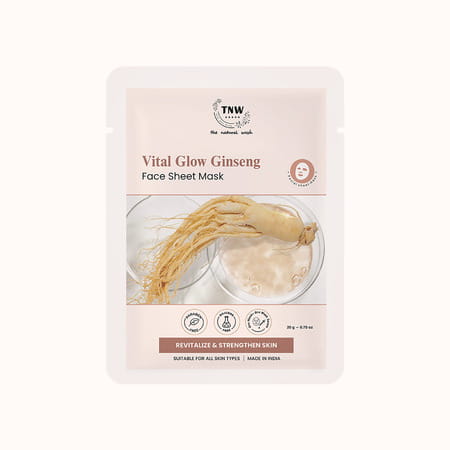 Tnw The Natural Wash Ginseng Face Sheet Mask | Revitalizing For Dry Skin 20 Gm