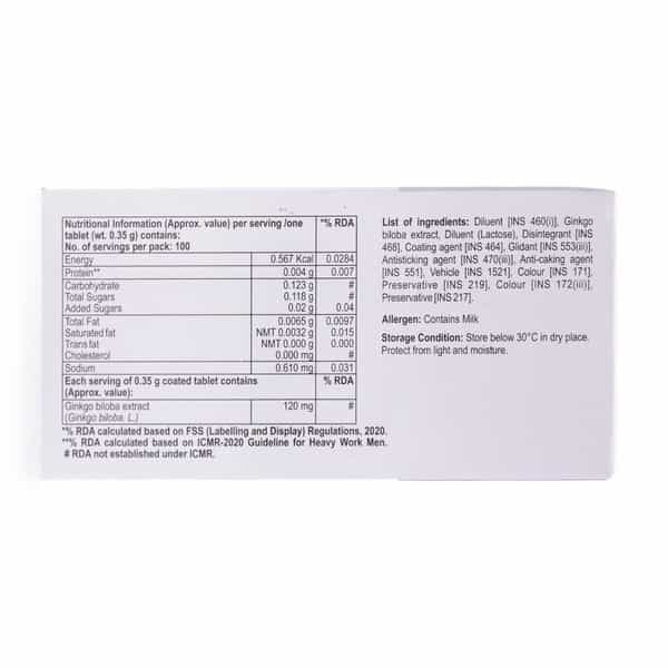 Ginkocer 120Mg Strip Of 10 Tablets