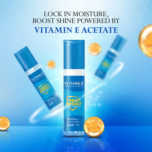 Yuthika Heat Protection Spray 150Ml For Hair | Shields From Heat Damage Up To 230C