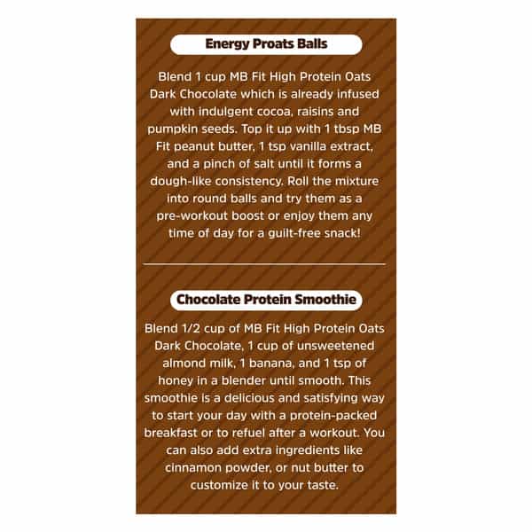 Muscleblaze Fit High Protein Oats (Dark Chocolate | 400G) | 22G Protein