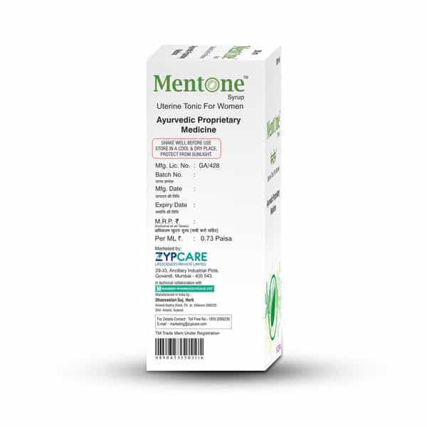 Mentone Women Ayurvedic Syrup | For Irregular Periods & Pain | Hormone Balance - 200Ml X 2 Bottles