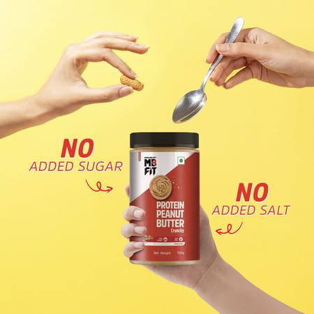 Muscleblaze High Protein Natural Peanut Butter | Crunchy | 37 G Protein | Unsweetened | 750 G