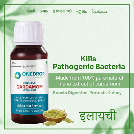 Durmeric Onedrop Intensive Cardamom Herbal Drops - 60 Ml