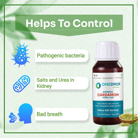 Durmeric Onedrop Intensive Cardamom Herbal Drops - 60 Ml