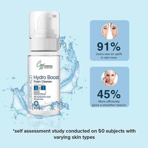 Cgg Cosmetics Hydro Boost Foam Cleanser- 3X Hydration - 100Ml