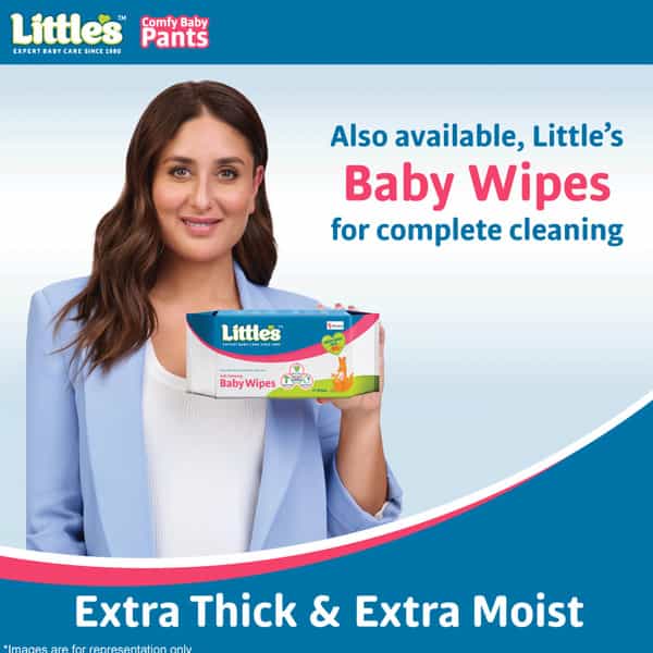 Little's Comfy Baby Pants Diapers With Wetness Indicator And 12 Hours Absorption - Medium 32 Pants