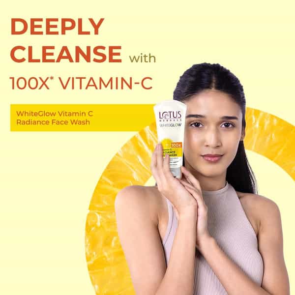 Lotus Herbals Whiteglow Vitamin-C Radiance Face Wash 50G (Pack Of 2)
