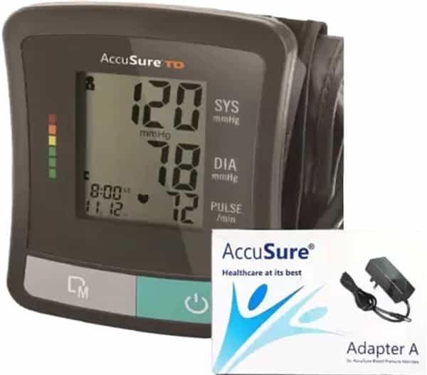 Accusure Td Blood Pressure Monitoring System | Bp Monitor | With Adapter