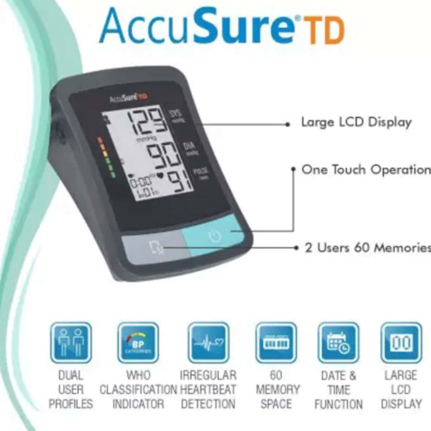 Buy ACCUSURE TD BLOOD PRESSURE MONITORING SYSTEM WITH ACCUSURE ADAPTER