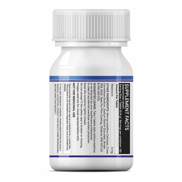 Inlife Melatonin 5Mg Tablets | Promotes Sleep And Relaxation |For Men And Women - 120 Tablets