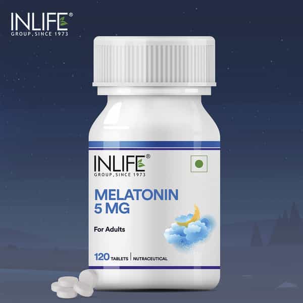 Inlife Melatonin 5Mg Tablets | Promotes Sleep And Relaxation |For Men And Women - 120 Tablets