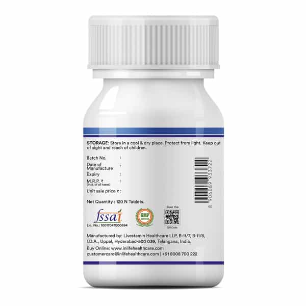 Inlife Melatonin 5Mg Tablets | Promotes Sleep And Relaxation |For Men And Women - 120 Tablets