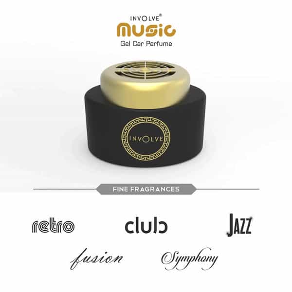 Involve Music Club Fragrance Gel Car Perfume With Drivfresh - Car Air Freshener - Imus04