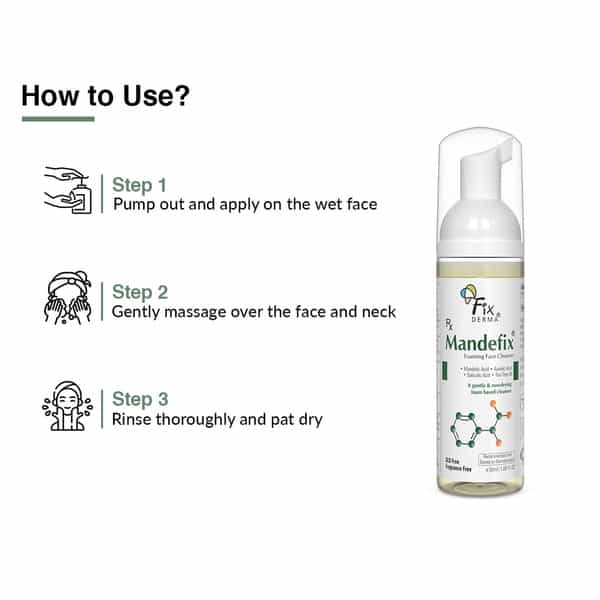 Fixderma Mandefix Foaming Cleanser With 2% Salicylic Acid - 50Ml